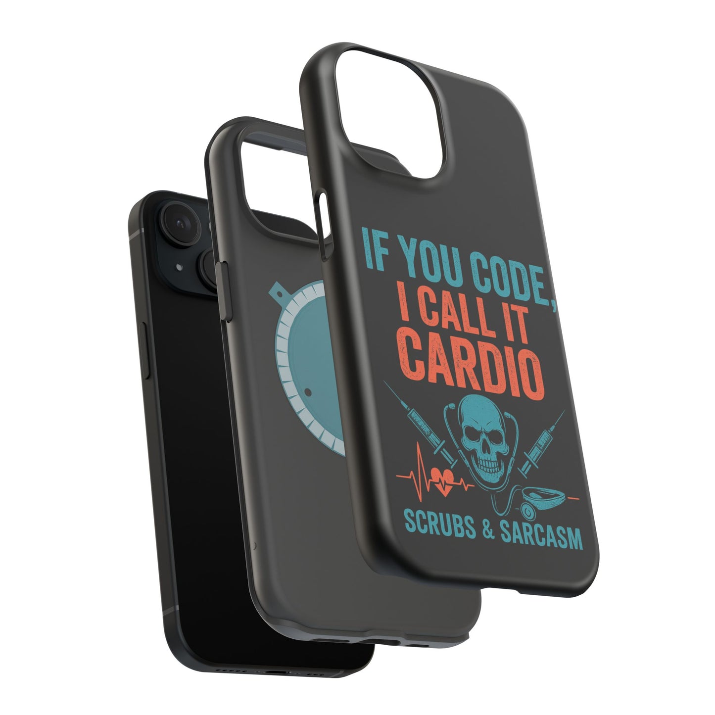 Magnetic Phone Cases for Nurses, Funny Code Humor, Cute Sarcastic Gifts, Tech Accessories, Medical Profession, Unique Design