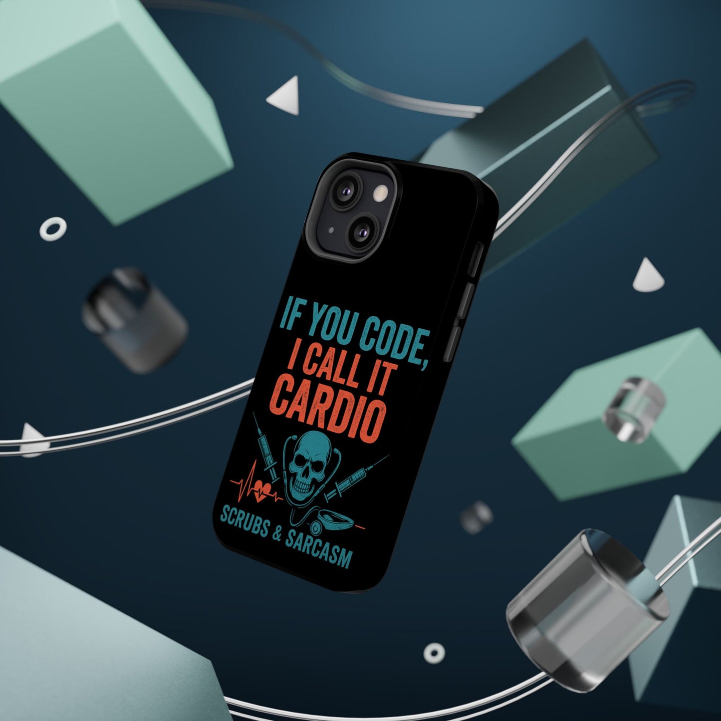 Magnetic Phone Cases for Nurses, Funny Code Humor, Cute Sarcastic Gifts, Tech Accessories, Medical Profession, Unique Design