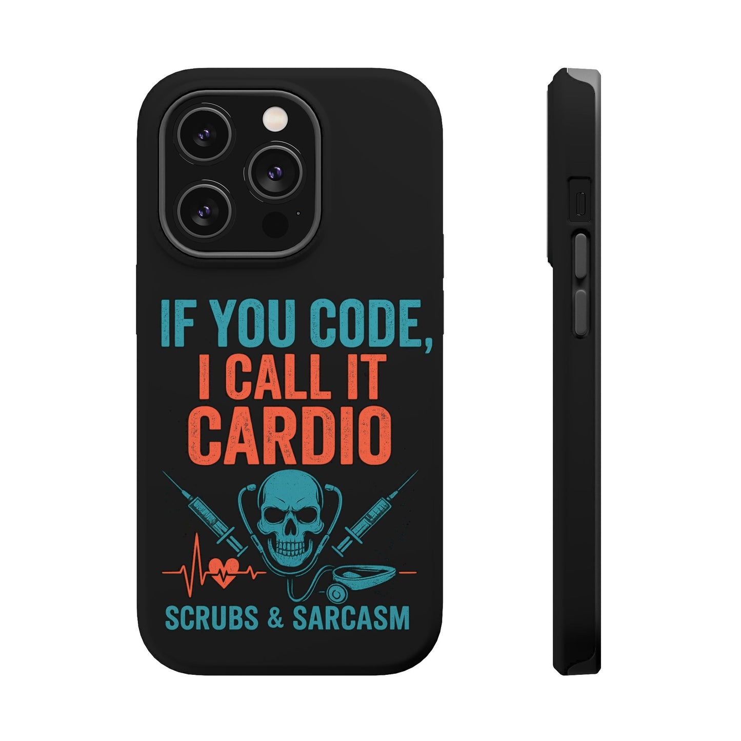 Magnetic Phone Cases for Nurses, Funny Code Humor, Cute Sarcastic Gifts, Tech Accessories, Medical Profession, Unique Design