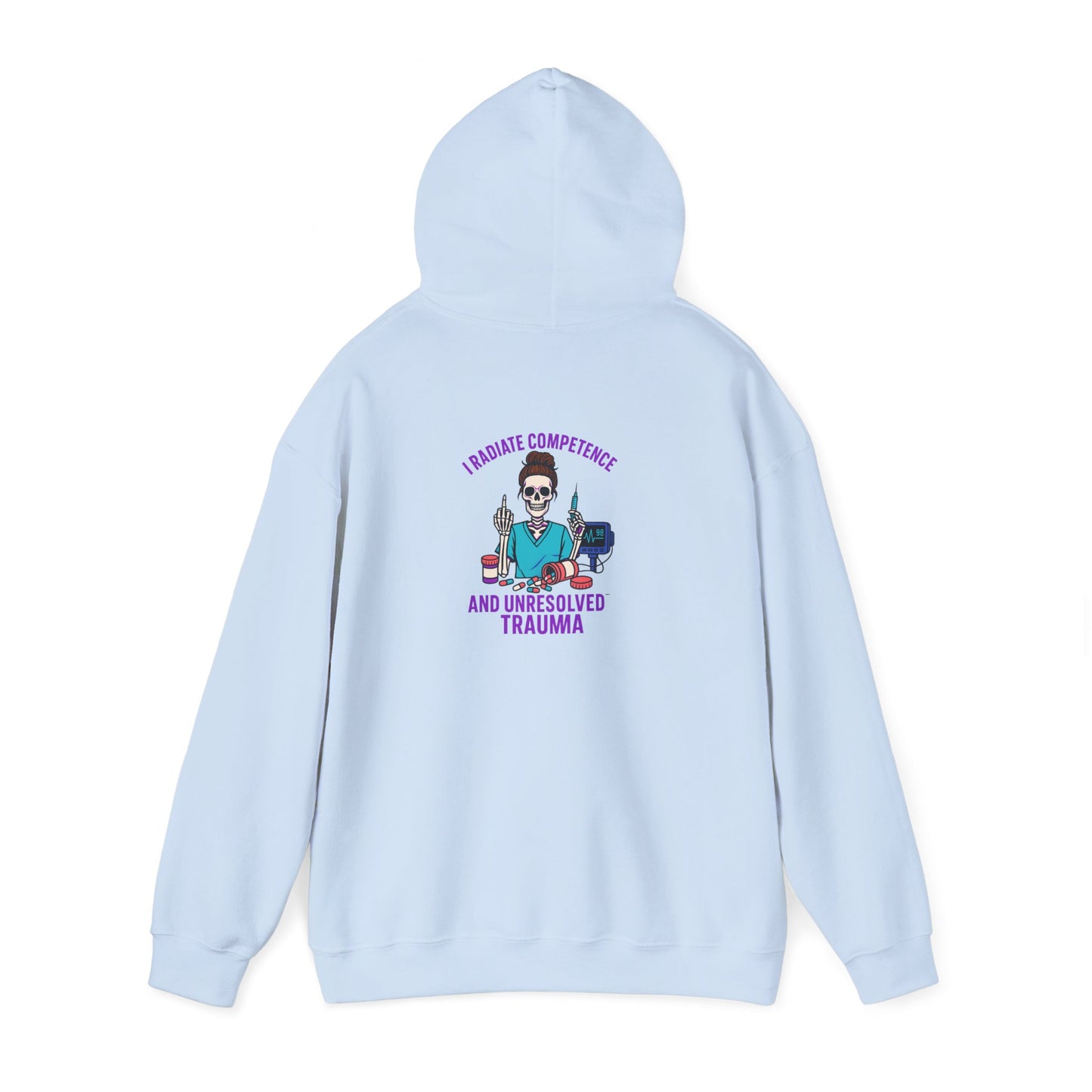 Unisex Heavy Blend Hooded Sweatshirt - Embrace Humor with 'Favorite Things and Unresolved Trauma', Cozy Casual for Everyday Wear, [...]