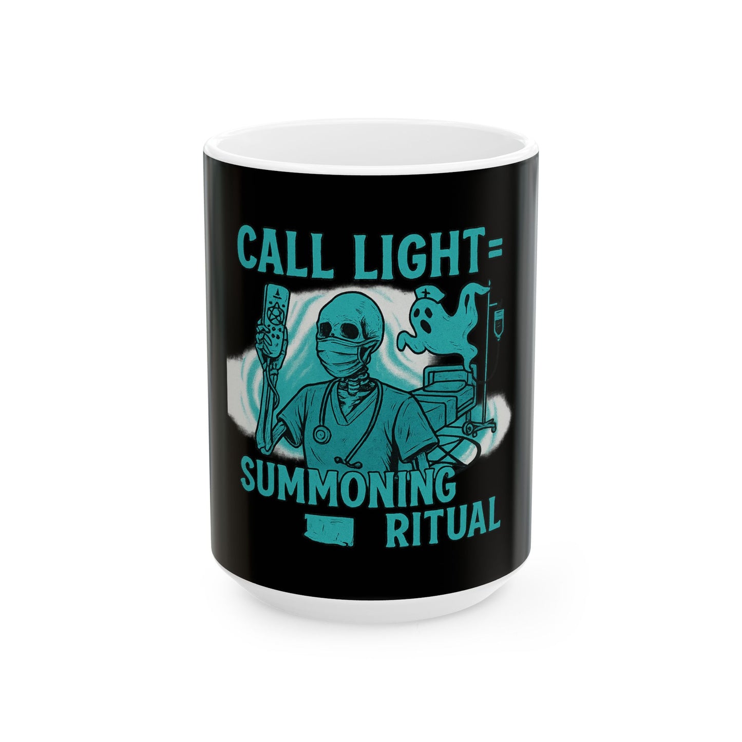 Spooky Summoning Ritual Ceramic Mug - Perfect for Halloween, Witchcraft Lovers, Coffee/S tea Enthusiasts, Ghost Story Evenings, Unique Gifts