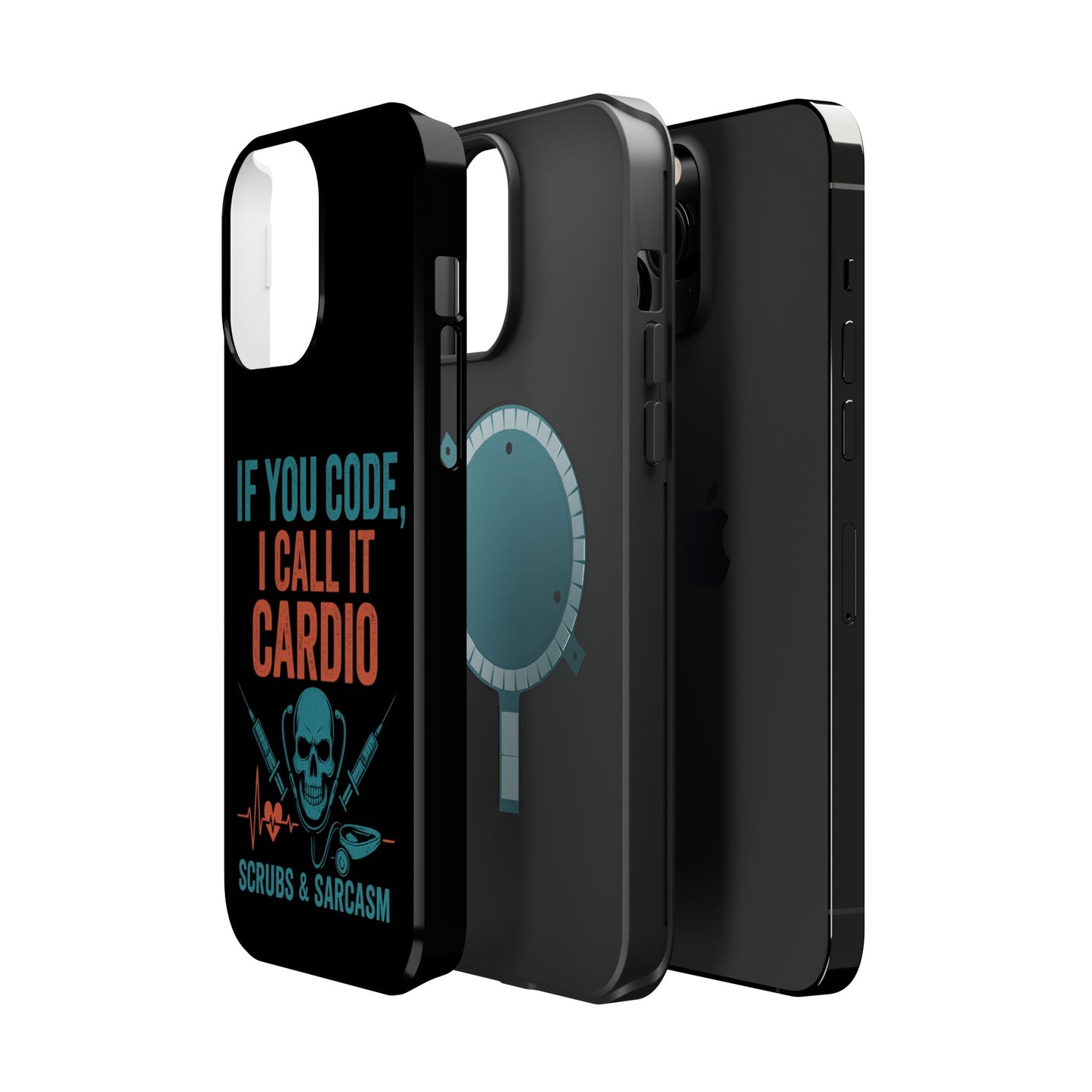 Magnetic Phone Cases for Nurses, Funny Code Humor, Cute Sarcastic Gifts, Tech Accessories, Medical Profession, Unique Design