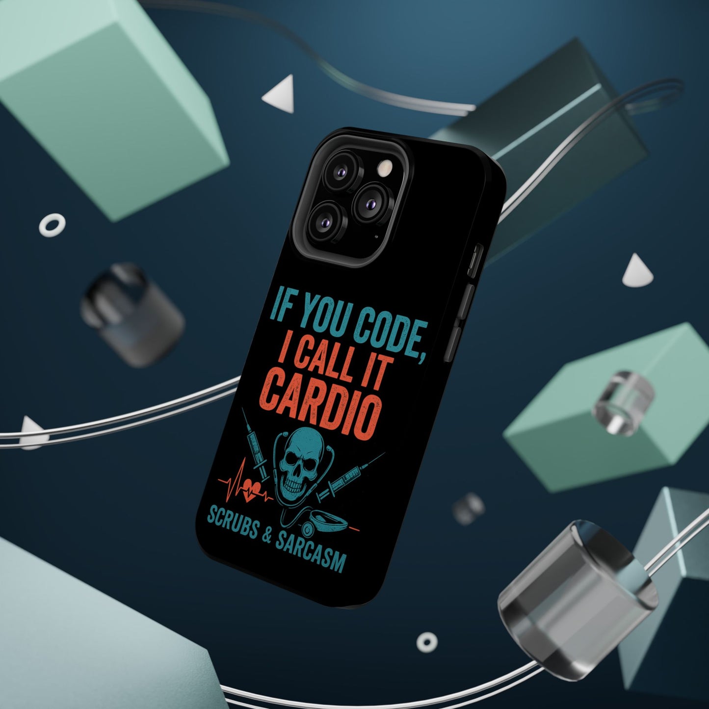Magnetic Phone Cases for Nurses, Funny Code Humor, Cute Sarcastic Gifts, Tech Accessories, Medical Profession, Unique Design