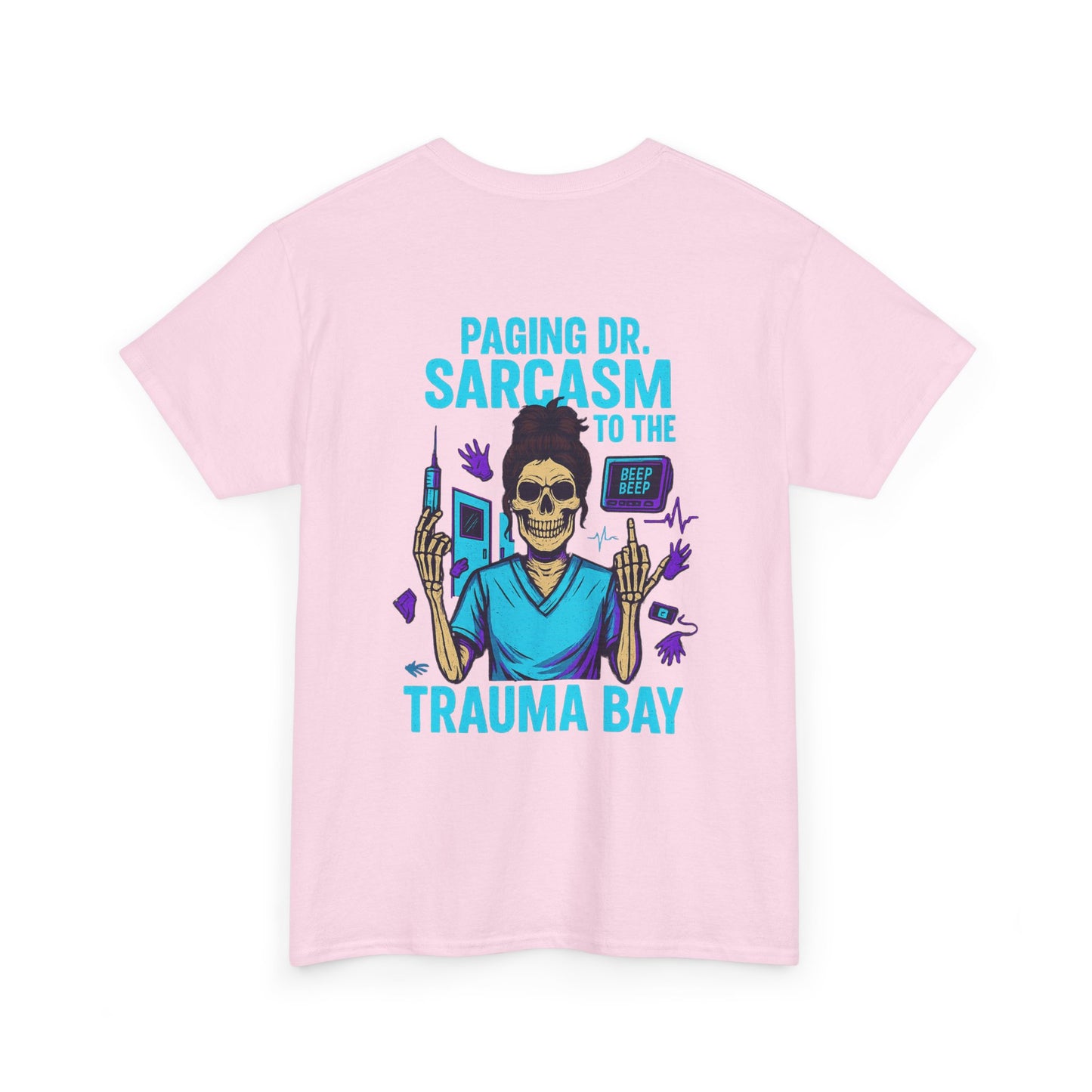 Humorous Unisex Heavy Cotton Tee - Paging Dr. Sarcasm, Funny Graphic T-Shirt for Medical Professionals, Gift for Nurses and Doctors, [...]