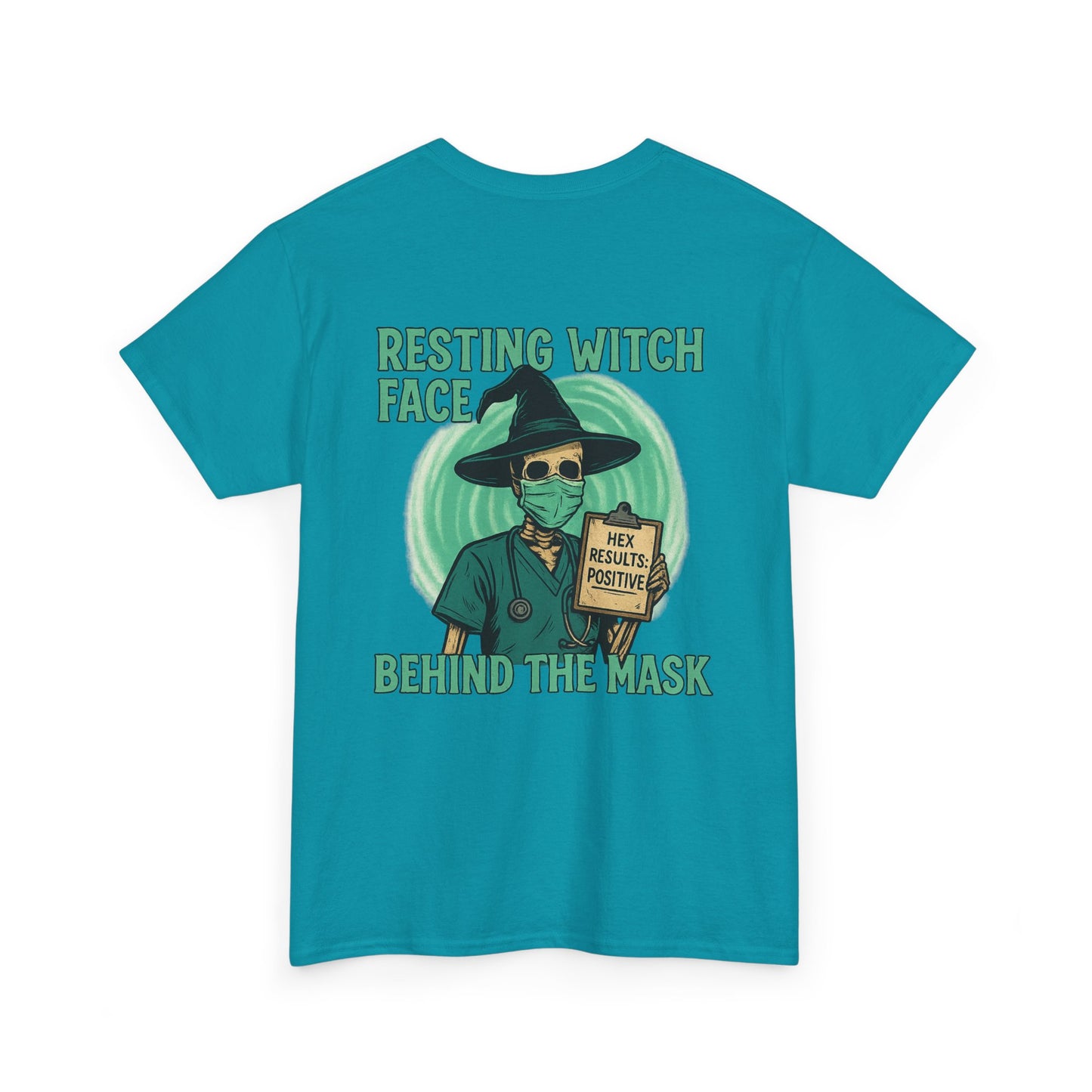 Resting Witch Face Unisex Heavy Cotton Tee, Funny Halloween Shirt, Witch T-Shirt, Unique Gift for Spooky Season, Perfect for Parties