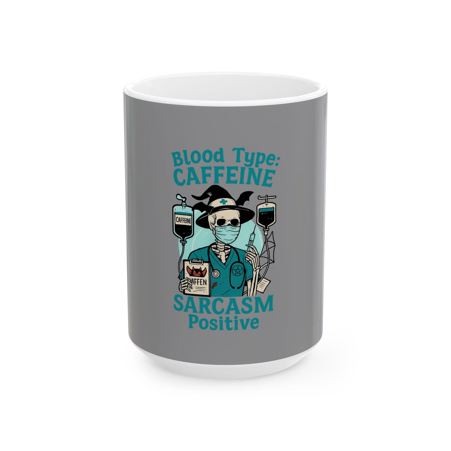 Sarcasm Positive Coffee Mug - For Caffeine Lovers, Funny Gift for Friends, Unique Tea Cup, Perfect for Birthdays, Office Decor
