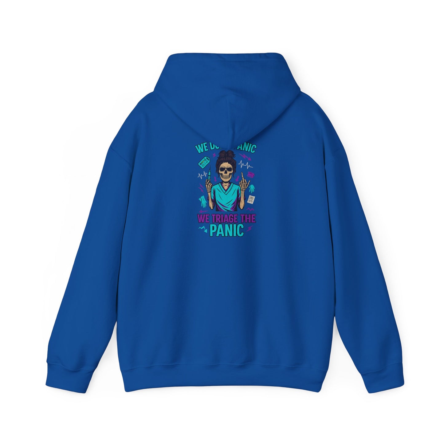 "We Traded the Panic" Unisex Hoodie - Cozy Sweatshirt for Everyday Comfort, Gift for Fans of Humor, Casual Wear, Fall Style, [...]