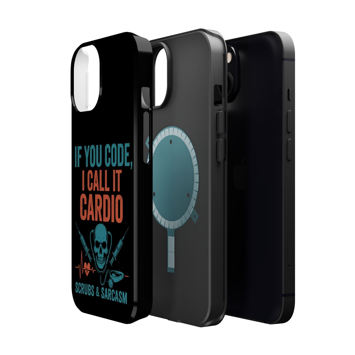 Magnetic Phone Cases for Nurses, Funny Code Humor, Cute Sarcastic Gifts, Tech Accessories, Medical Profession, Unique Design