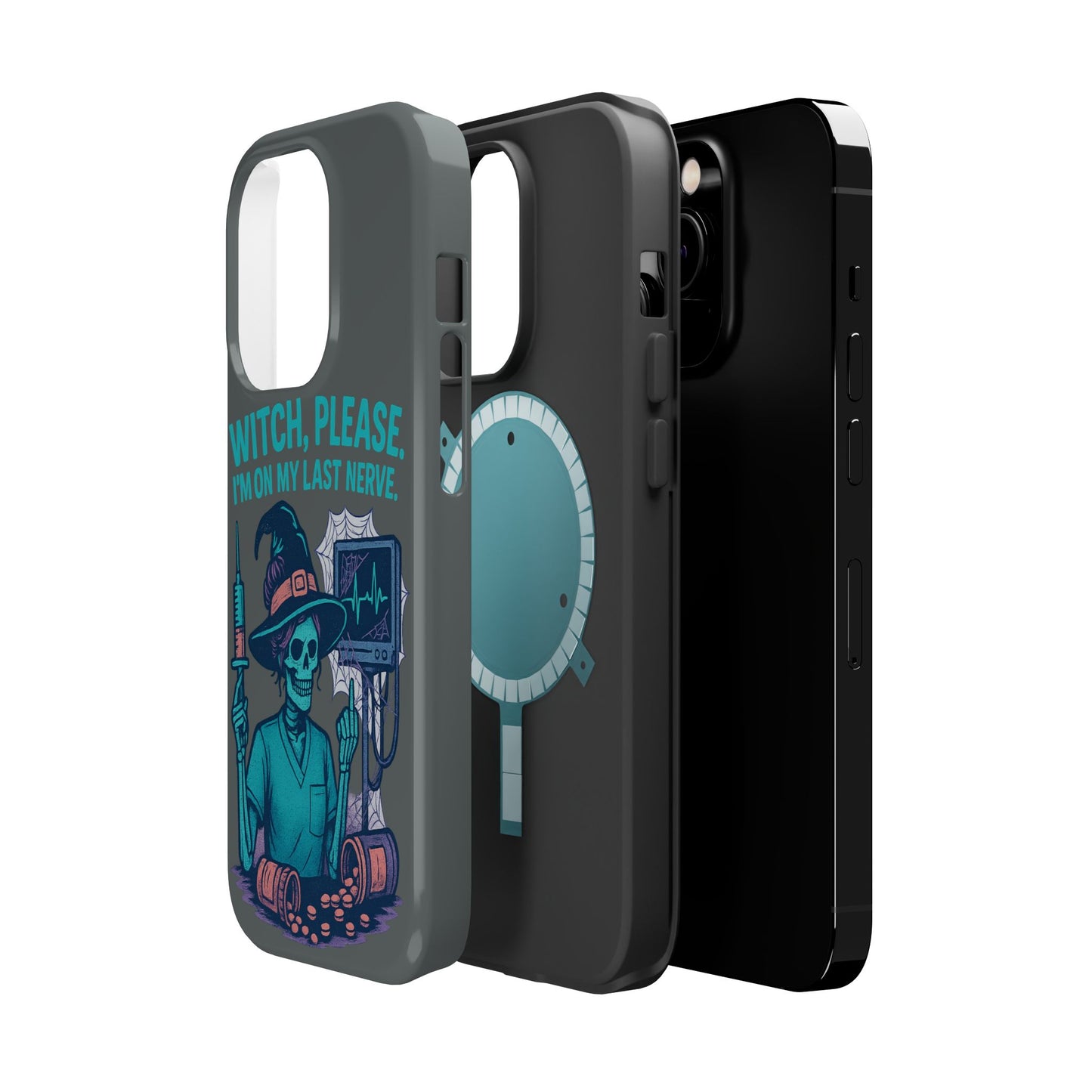 Spooky Phone Case: Witch Please! I'm On My Last Nerve, Halloween Gift, Cute Phone Accessory, Unique Tough Case, Funny Phone Protection