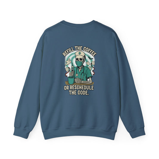 Coffee Lover's Crewneck Sweatshirt, Unisex Sweatshirt, Gift for Programmers, Reschedule the Code, Unique Coffee Sweatshirt, Cozy Casual Wear