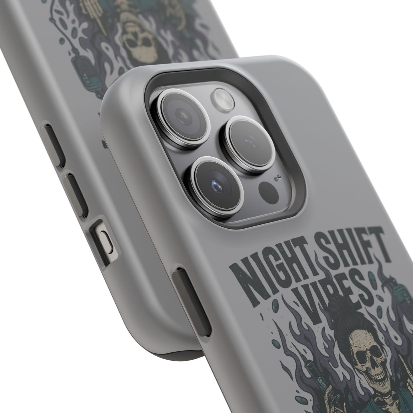 “Night Shift Vibes” – Bright & Chaotic Nurse Phone Case