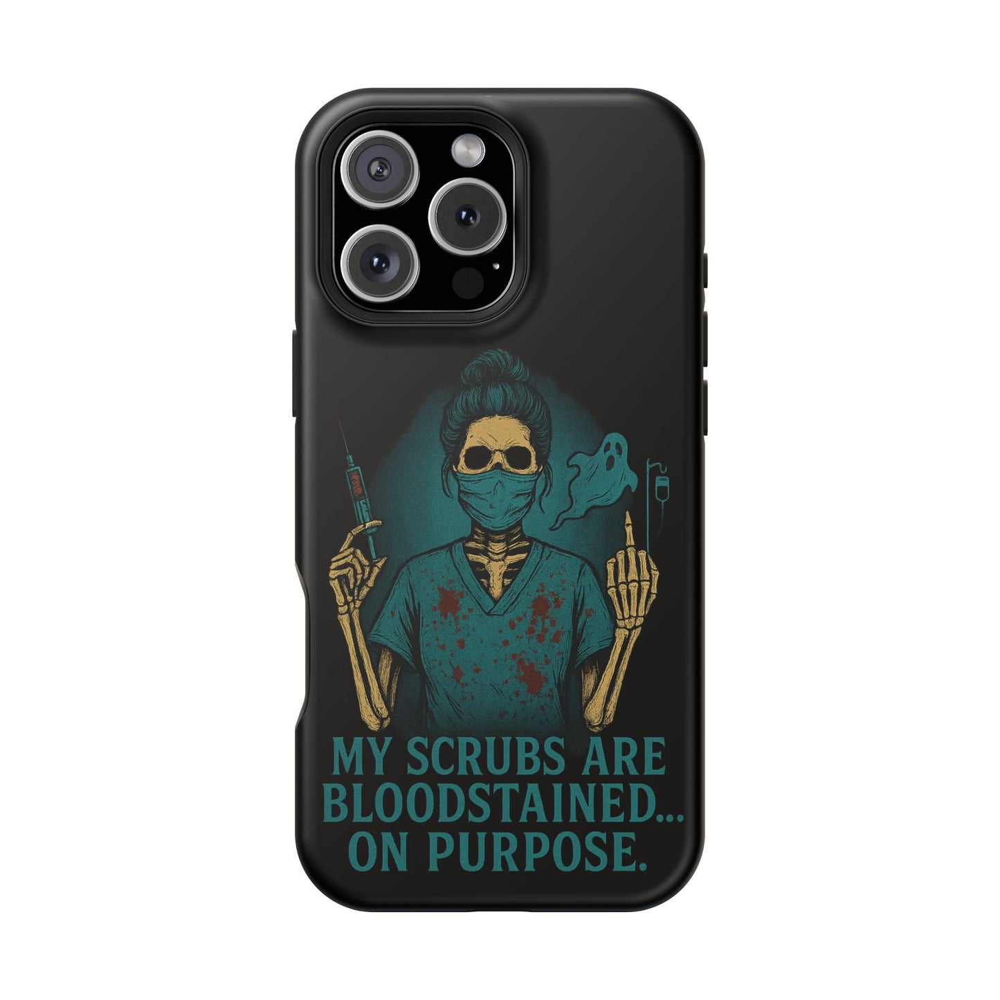Gothic Nurse Phone Case – My Scrubs Are Bloodstained, Halloween Gift, Medical Humor, Nurse Appreciation, Skull Design, Stylish Tech [...]