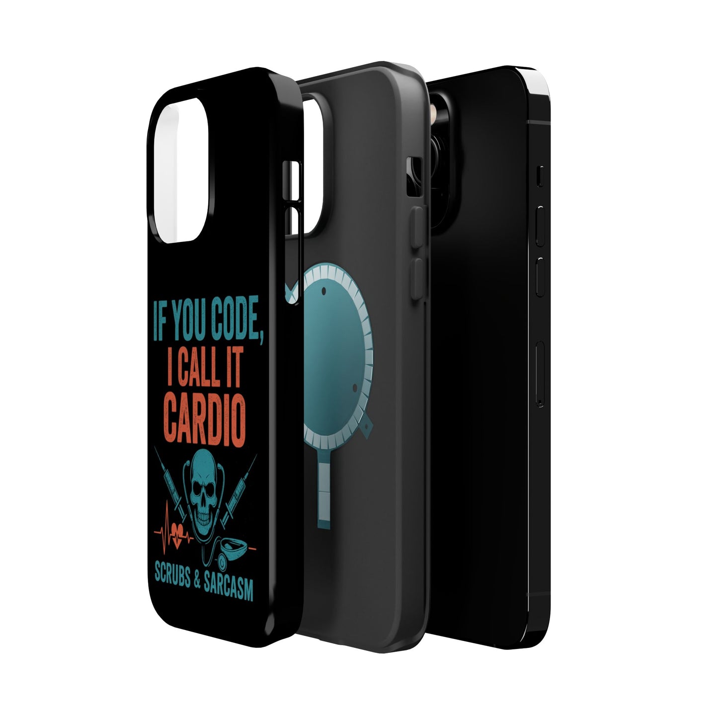Magnetic Phone Cases for Nurses, Funny Code Humor, Cute Sarcastic Gifts, Tech Accessories, Medical Profession, Unique Design