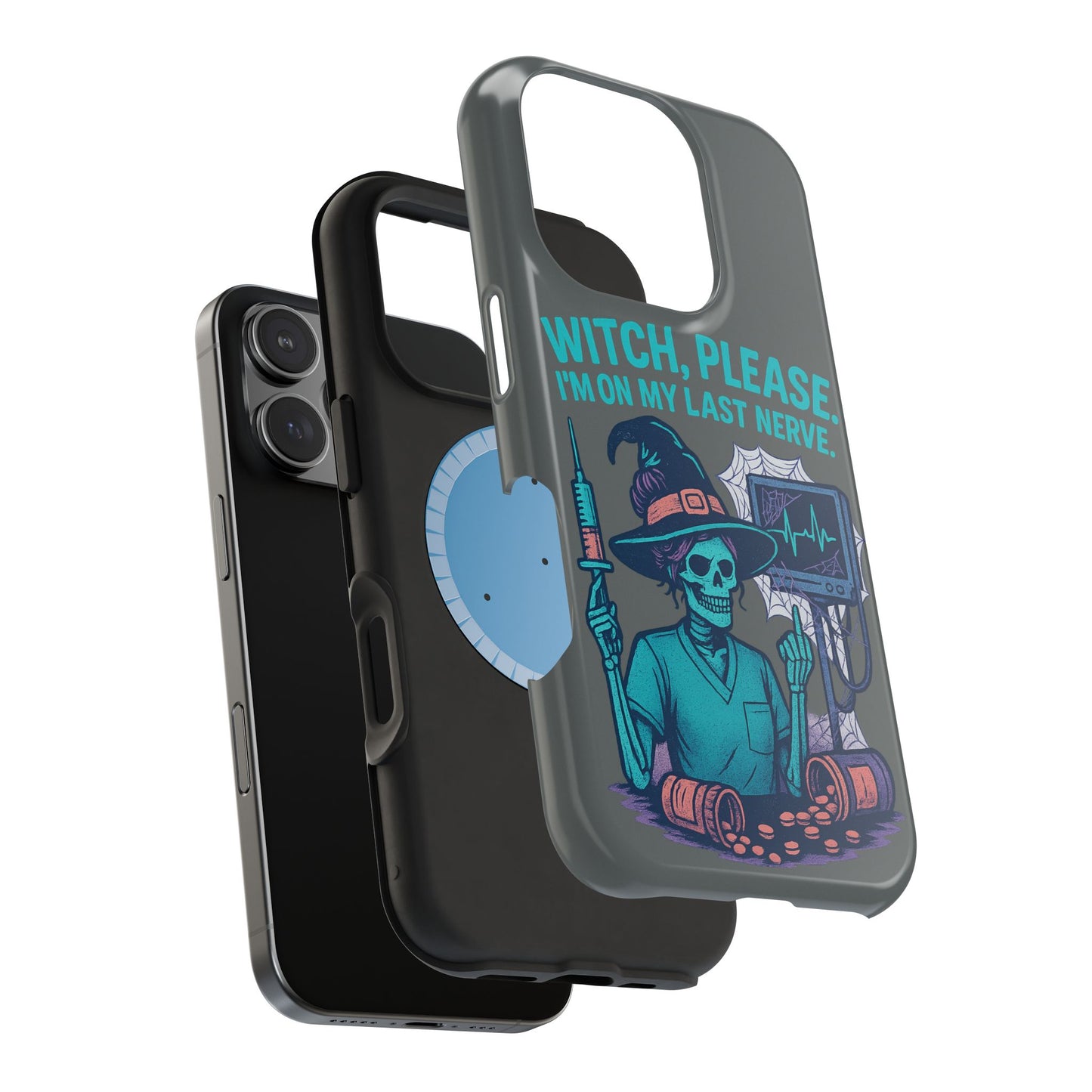 Spooky Phone Case: Witch Please! I'm On My Last Nerve, Halloween Gift, Cute Phone Accessory, Unique Tough Case, Funny Phone Protection