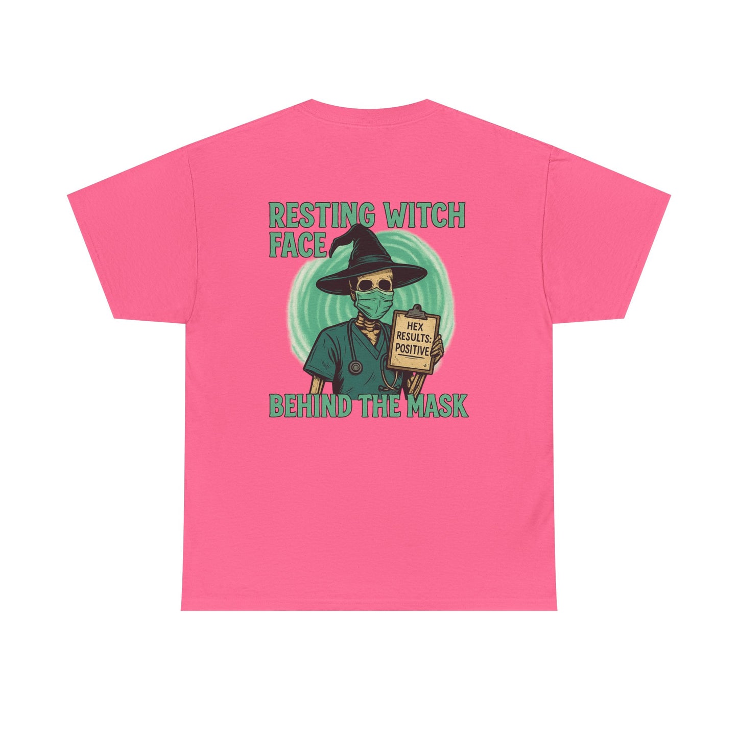 Resting Witch Face Unisex Heavy Cotton Tee, Funny Halloween Shirt, Witch T-Shirt, Unique Gift for Spooky Season, Perfect for Parties