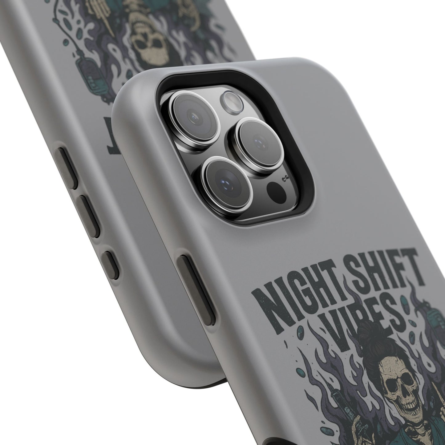 “Night Shift Vibes” – Bright & Chaotic Nurse Phone Case