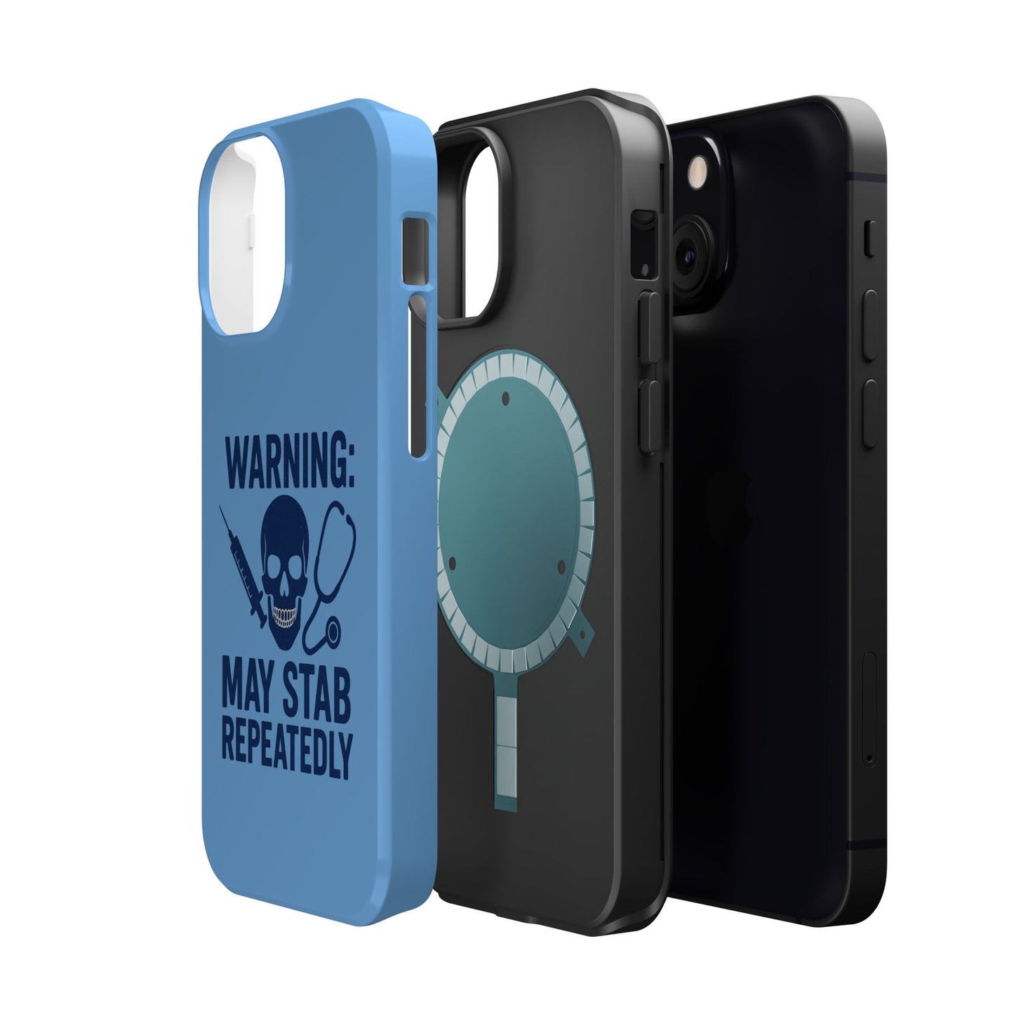 Warning May Stab Repeatedly Phone Case | Quirky Medical Humor, Gift for Healthcare Workers, Fun Phone Accessories, Doctors' Gift, Nurse Gift