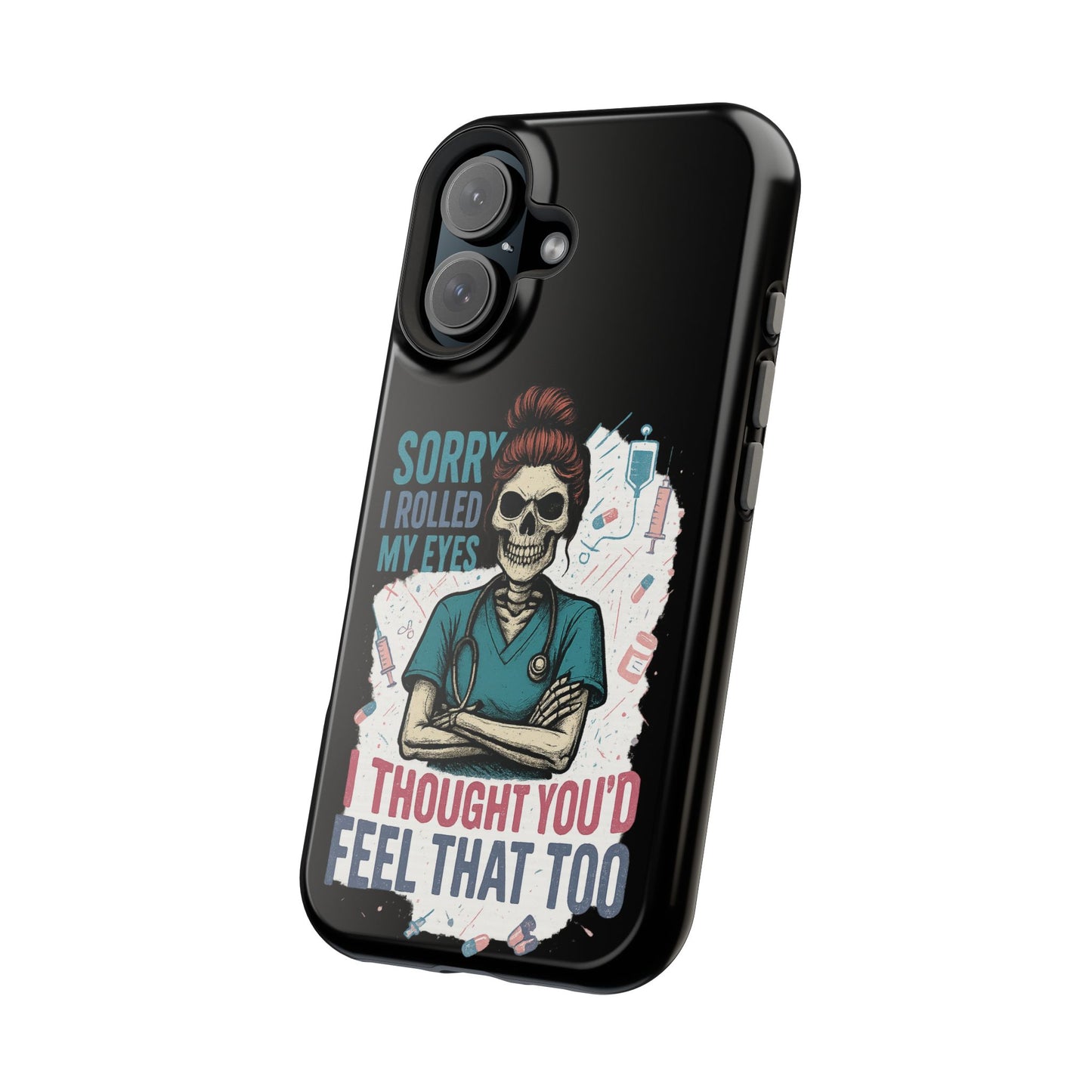 Funny Nurse Phone Case - Magnetic Tough Cases for Healthcare Workers, Gift for Nurses, Medical Humor, Halloween Accessory, Nurse [...]