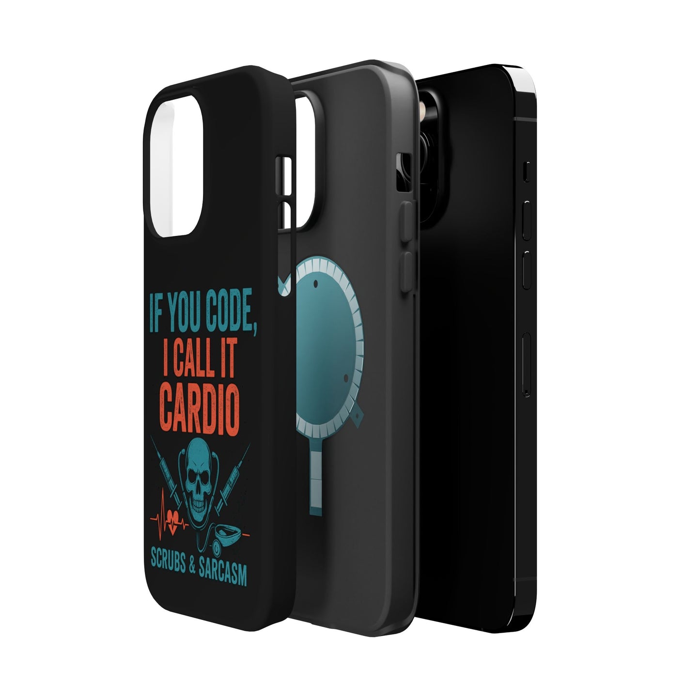 Magnetic Phone Cases for Nurses, Funny Code Humor, Cute Sarcastic Gifts, Tech Accessories, Medical Profession, Unique Design