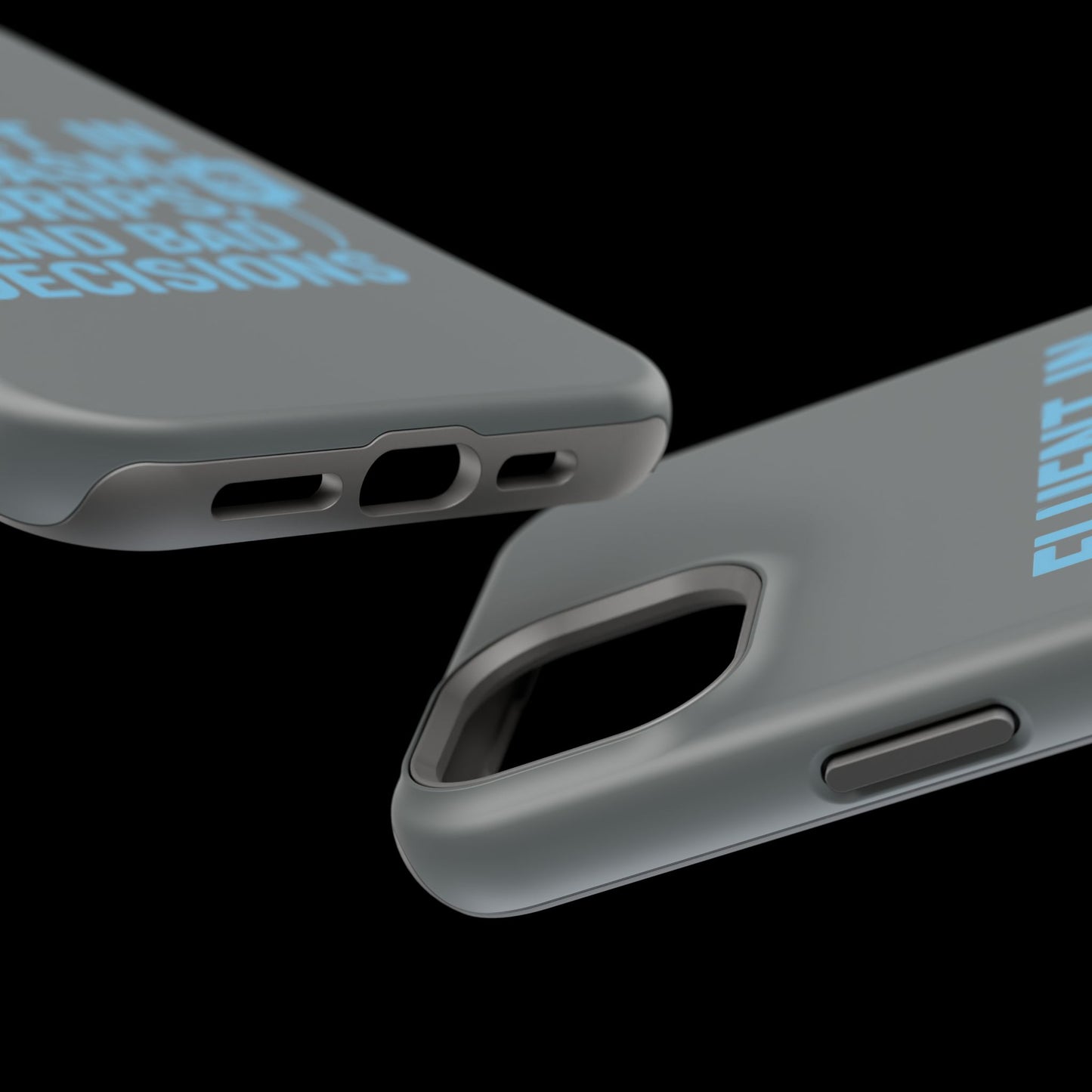 Sarcastic Phone Case - "Fluent in Sarcasm, IV Drips, and Bad Decisions", Funny Gift for Nurses, Medical Staff, Humor