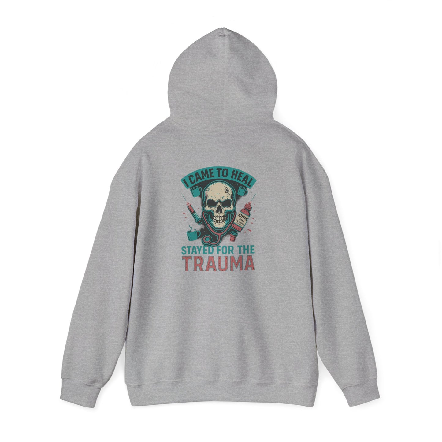 Trauma Hoodie, Cozy Unisex Sweatshirt for Comfort Fans, Perfect for Gifts, Casual Wear, and Halloween