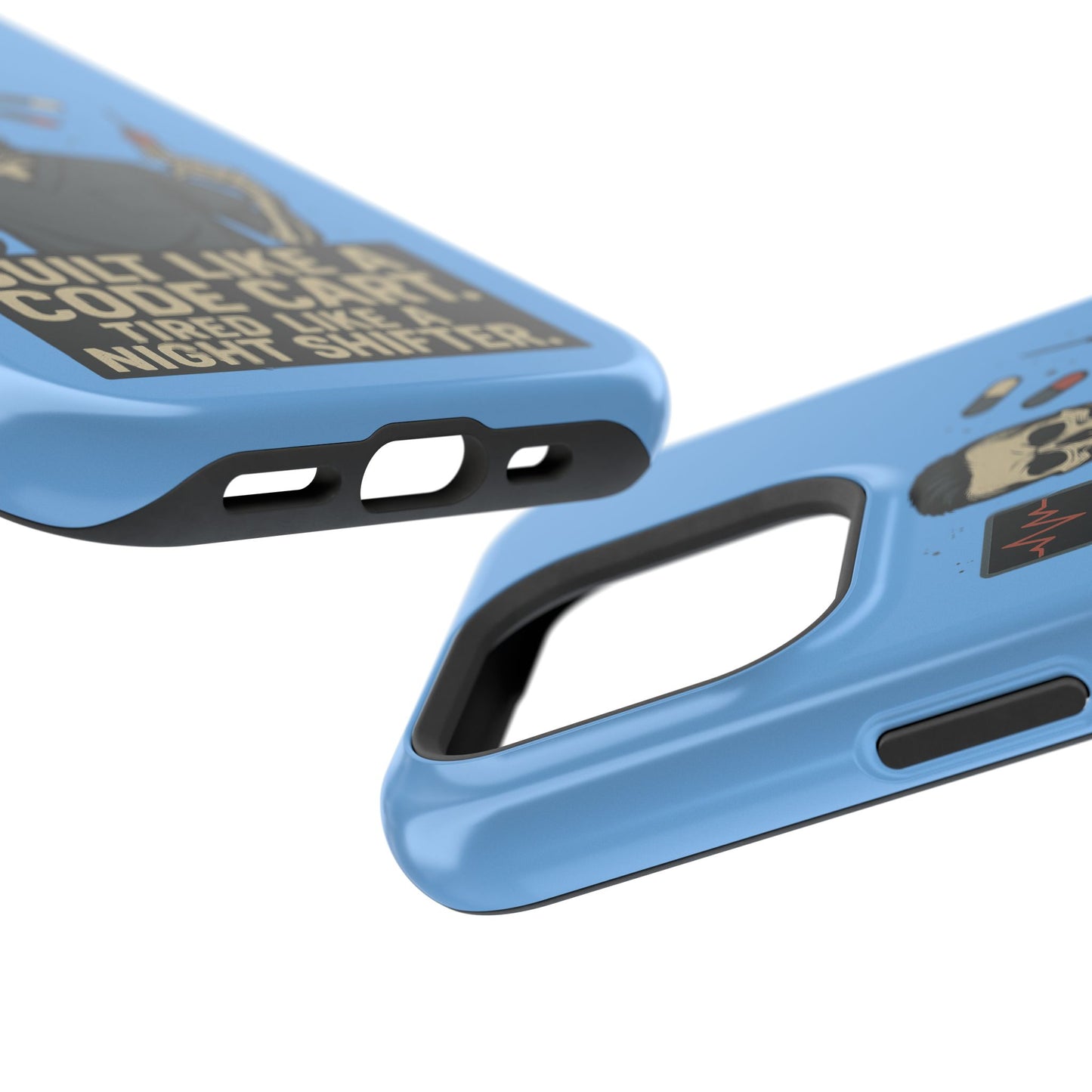 “Built Like a Code Cart. Tired Like a Night Shifter.” – Men’s Nurse Phone Case
