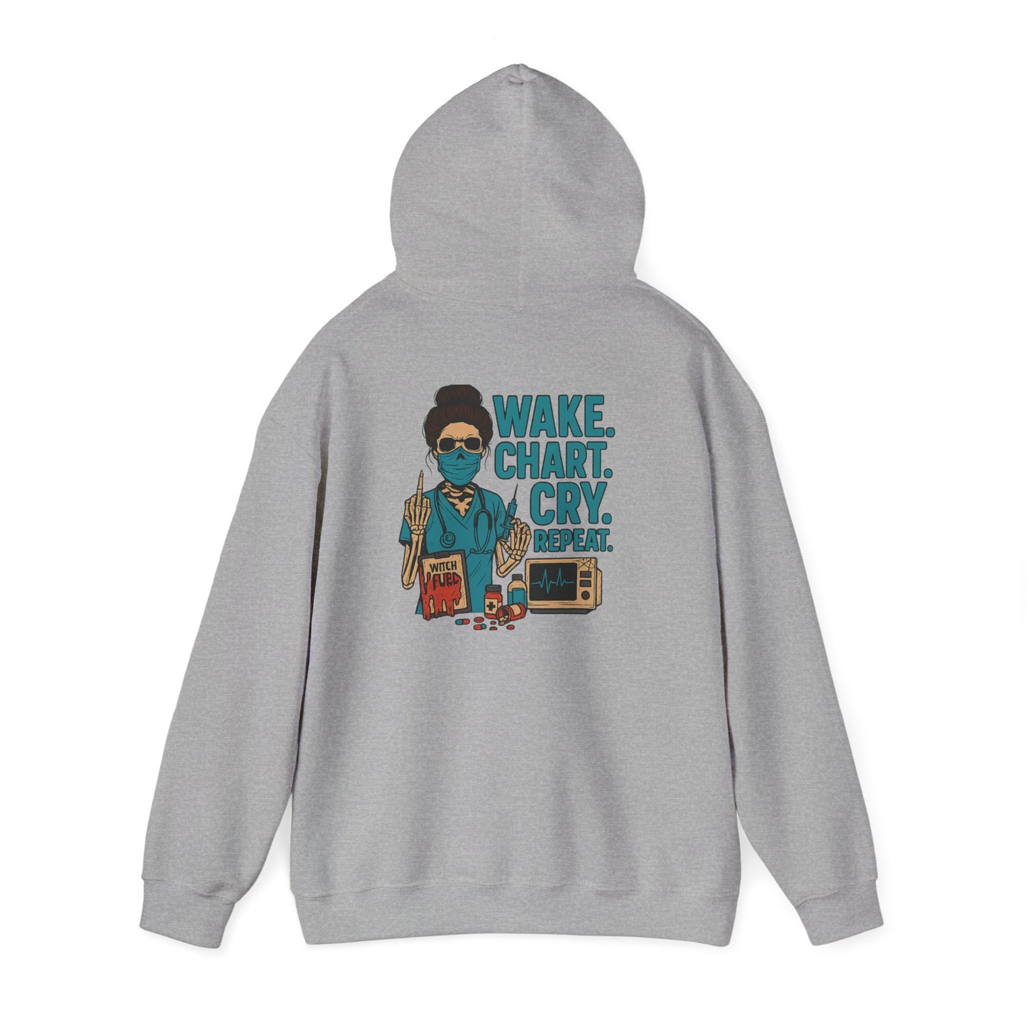 Creative Artist's Hoodie: Make. Chart. Cry. Repeat. - Unisex Heavy Blend Sweatshirt