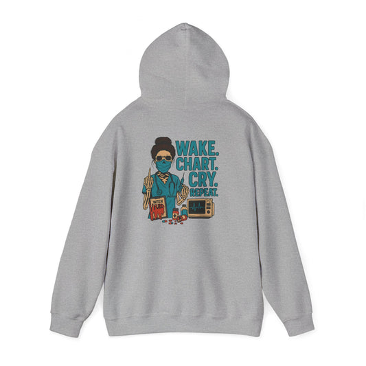 Creative Artist's Hoodie: Make. Chart. Cry. Repeat. - Unisex Heavy Blend Sweatshirt