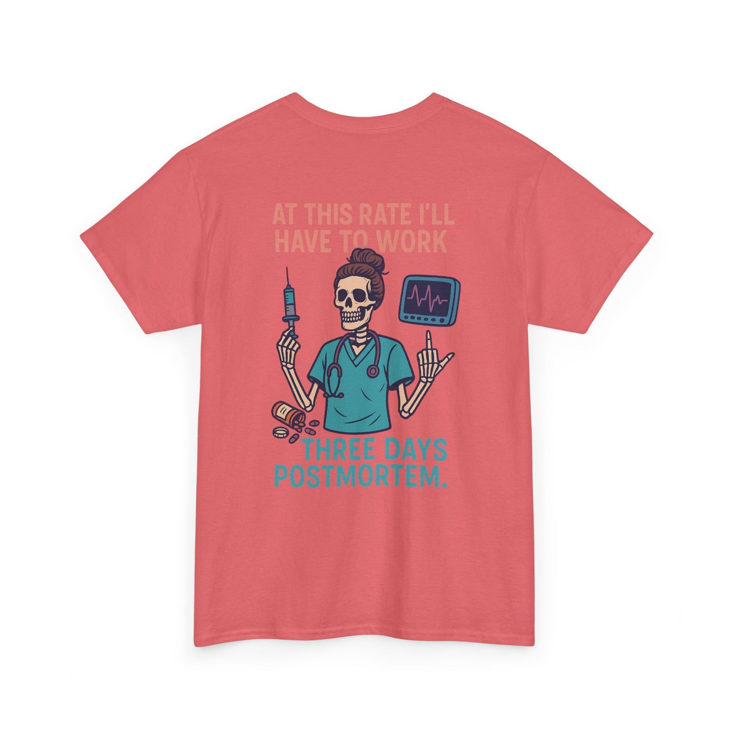 Lighthearted Skeleton Graphic Tee, Quirky Humor Shirt, Perfect Gift for Medical Professionals, Funny Halloween Apparel, Casual Everyday Wear