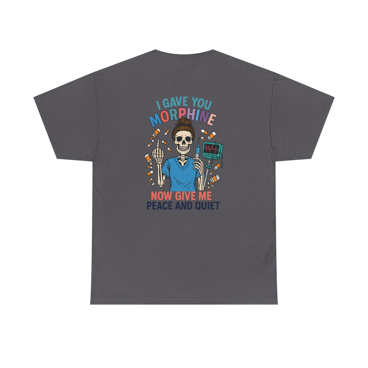 Skull Graphic Tee, Funny T-Shirt for Halloween, Unisex Cotton Shirt, Gift for Med Students, Unique Casual Wear