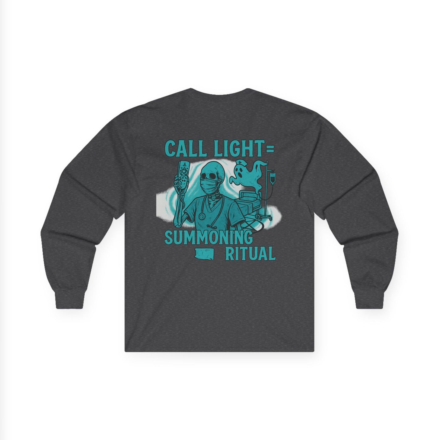 Funny Summoning Ritual Long Sleeve Tee for All Occasions, Halloween Gift, Witchy Vibes, Unisex Shirt