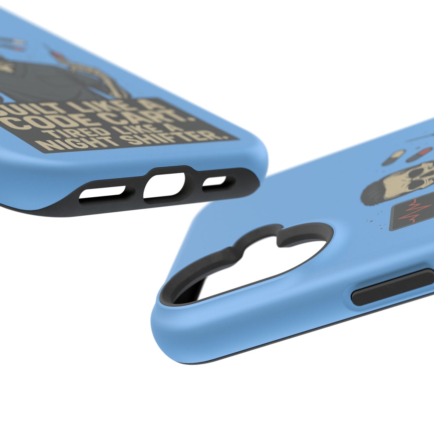 “Built Like a Code Cart. Tired Like a Night Shifter.” – Men’s Nurse Phone Case