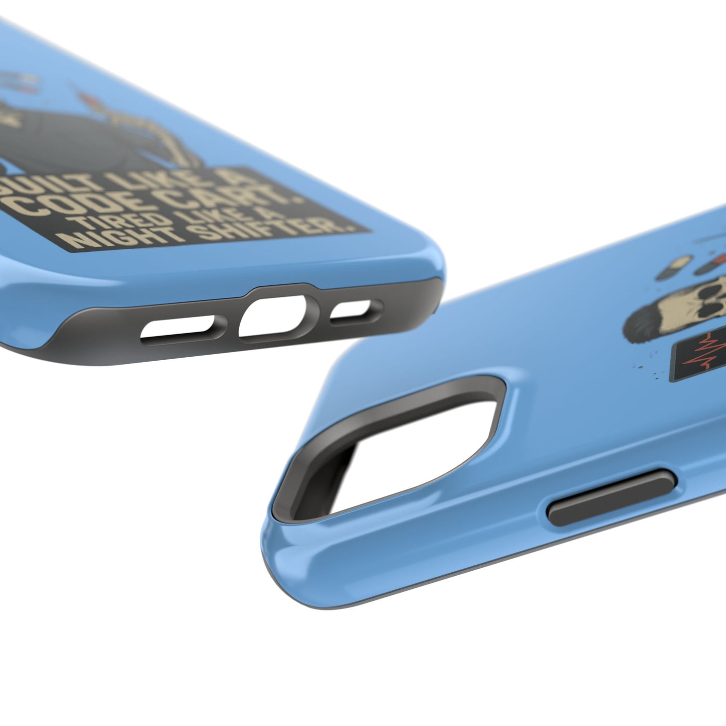 “Built Like a Code Cart. Tired Like a Night Shifter.” – Men’s Nurse Phone Case