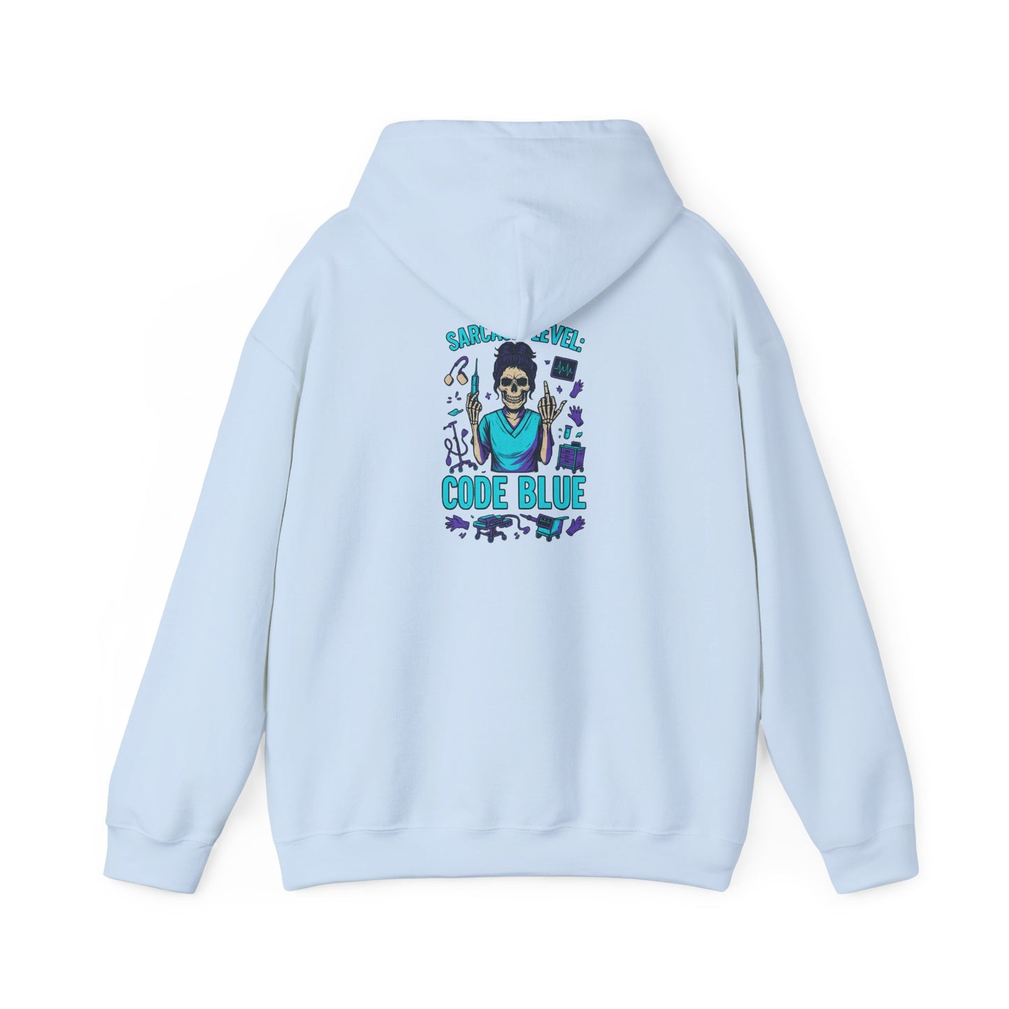Code Blue Unisex Hoodie, Cozy Sweatshirt, Casual Wear, Gift for Nurses, Halloween Apparel