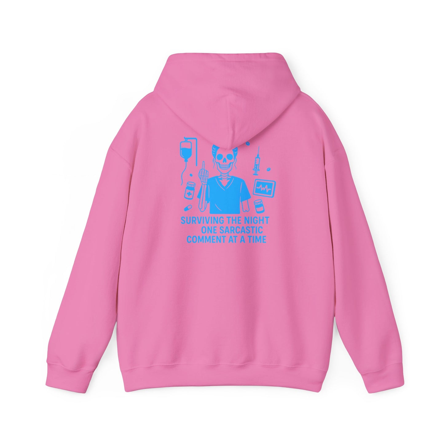 “Surviving the Night One Sarcastic Comment at a Time” – Sarcastic Nurse Hoodie