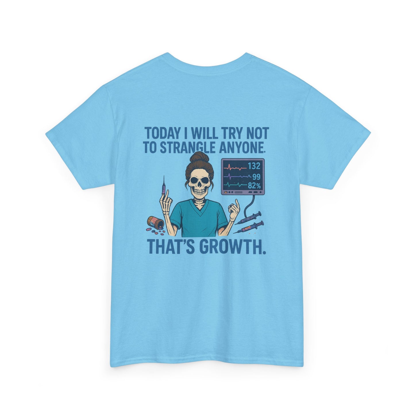 Skull Motivation Tee, Funny Graphic T-Shirt, Unisex Cotton Shirt, Growth Humor, Gift for Psychologists, Casual Wear
