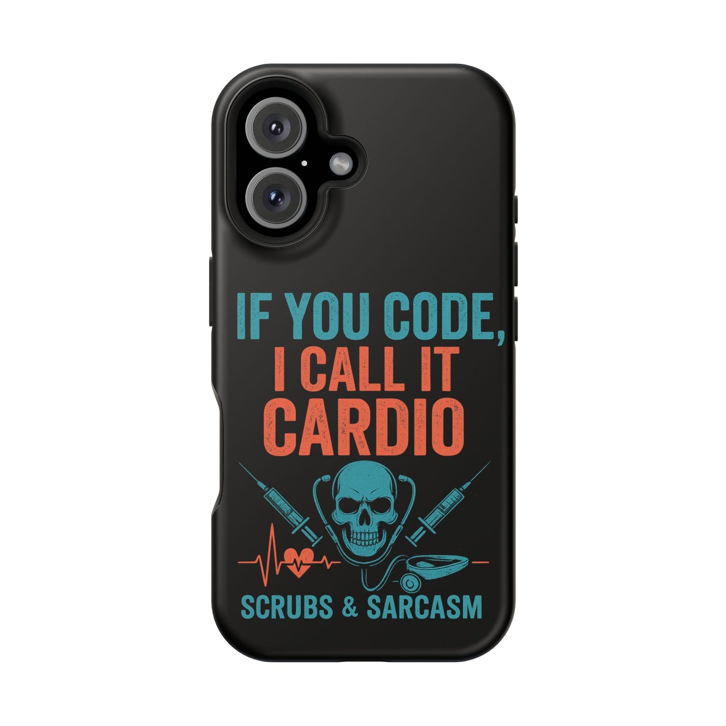 Magnetic Phone Cases for Nurses, Funny Code Humor, Cute Sarcastic Gifts, Tech Accessories, Medical Profession, Unique Design