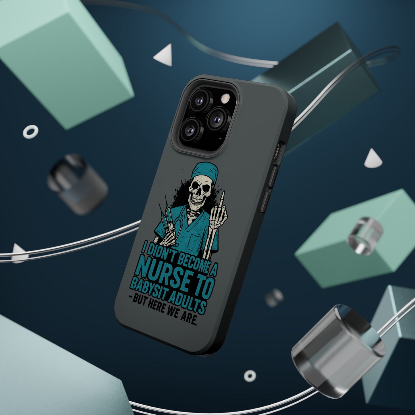 Nurse Humor Magnetic Tough Case, Funny Phone Cover for Nurses, Gift for Nursing Students, Halloween Tech Gift, Nurse Appreciation