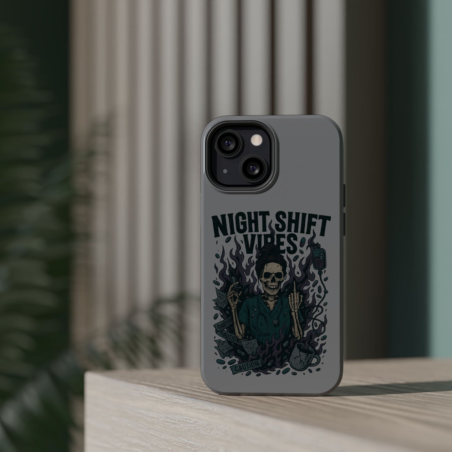 “Night Shift Vibes” – Bright & Chaotic Nurse Phone Case