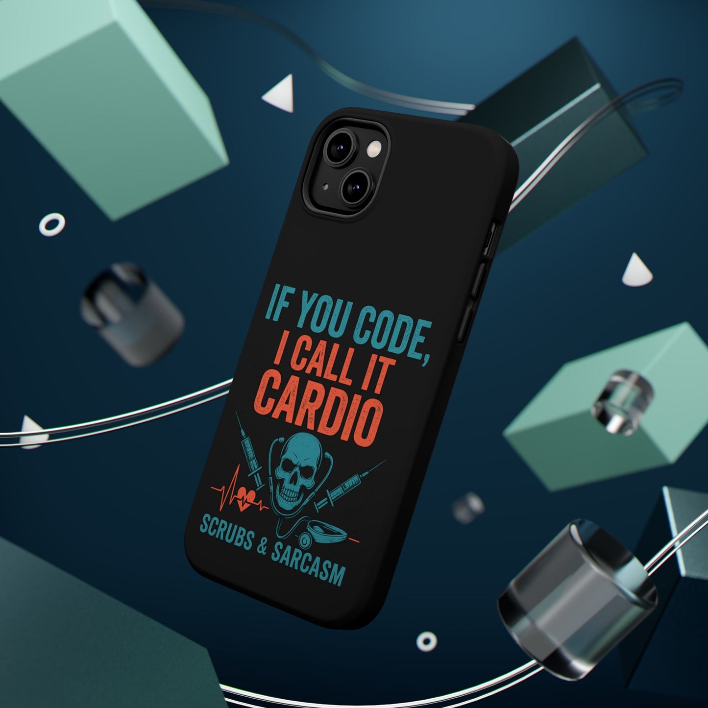 Magnetic Phone Cases for Nurses, Funny Code Humor, Cute Sarcastic Gifts, Tech Accessories, Medical Profession, Unique Design