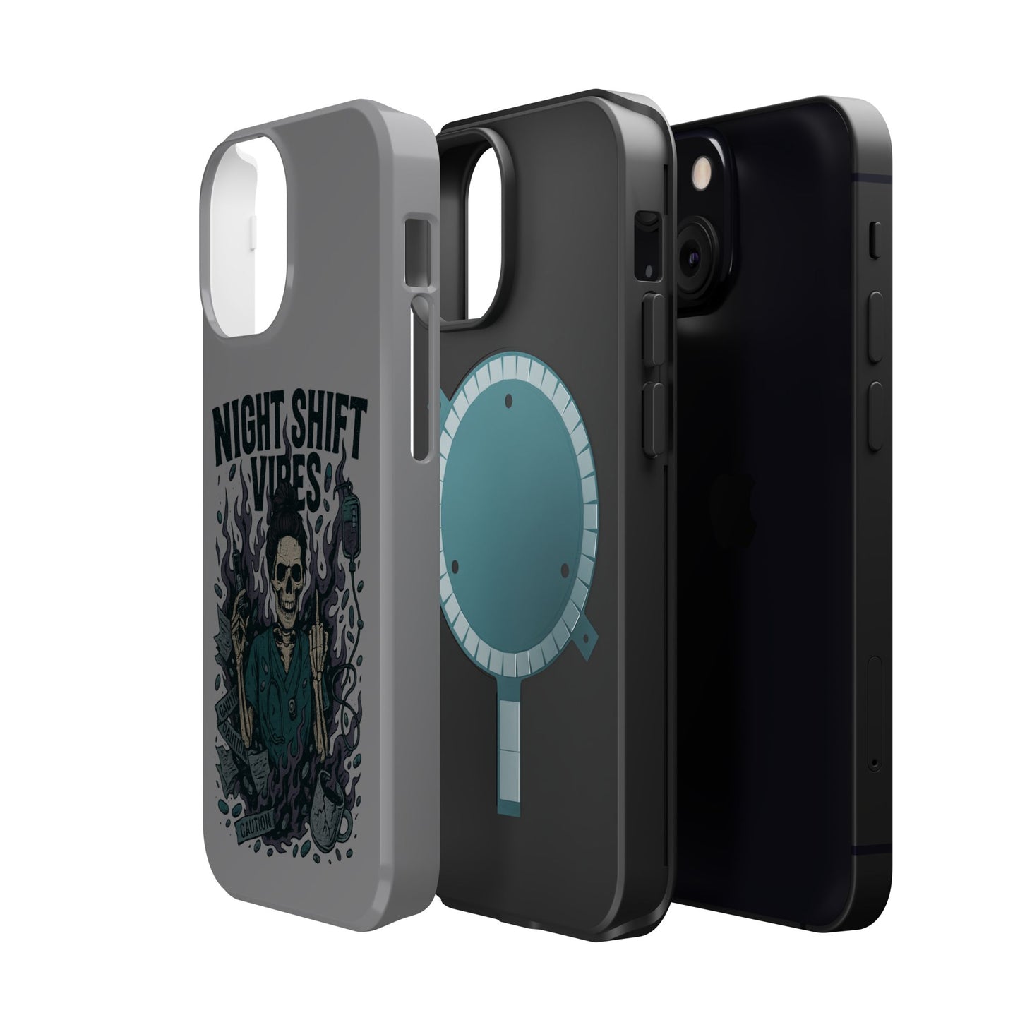 “Night Shift Vibes” – Bright & Chaotic Nurse Phone Case