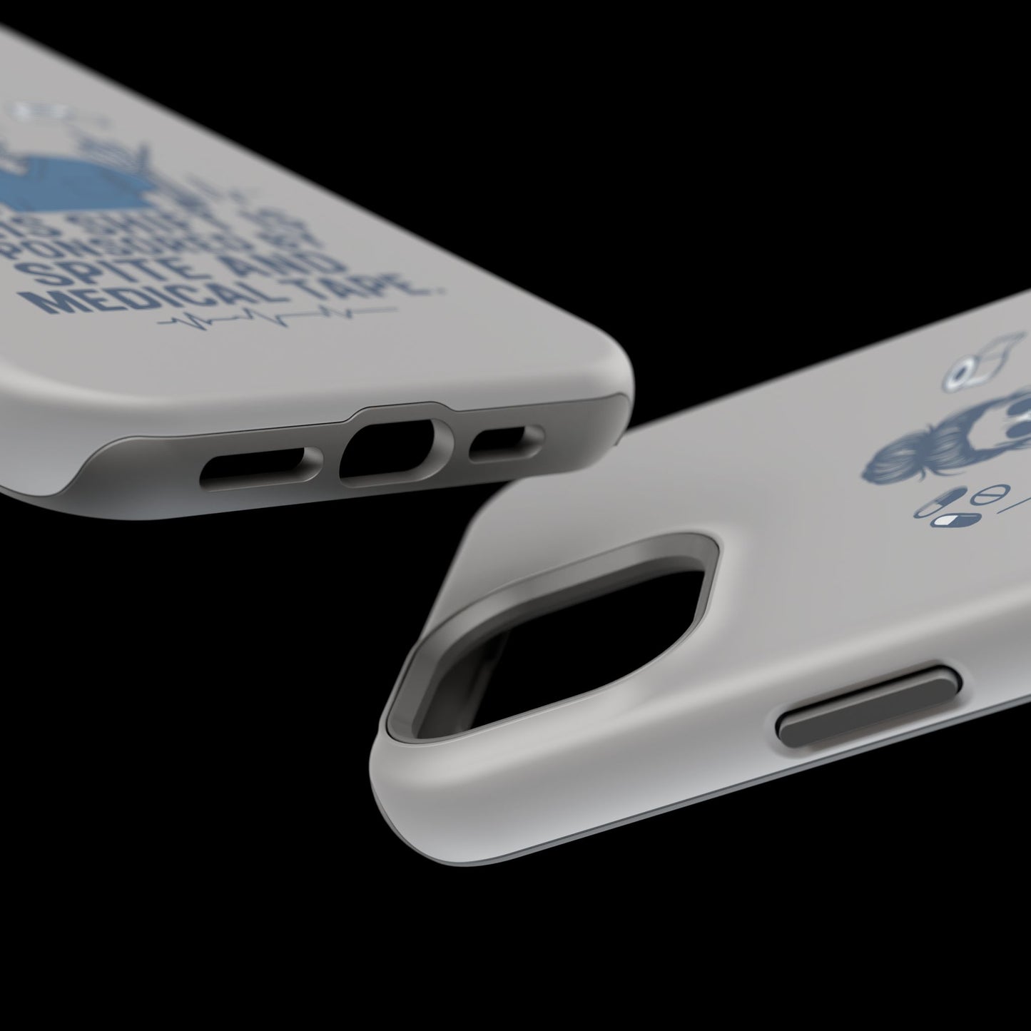 “This Shift Sponsored by Spite and Medical Tape” – Sarcastic Nurse Phone Case