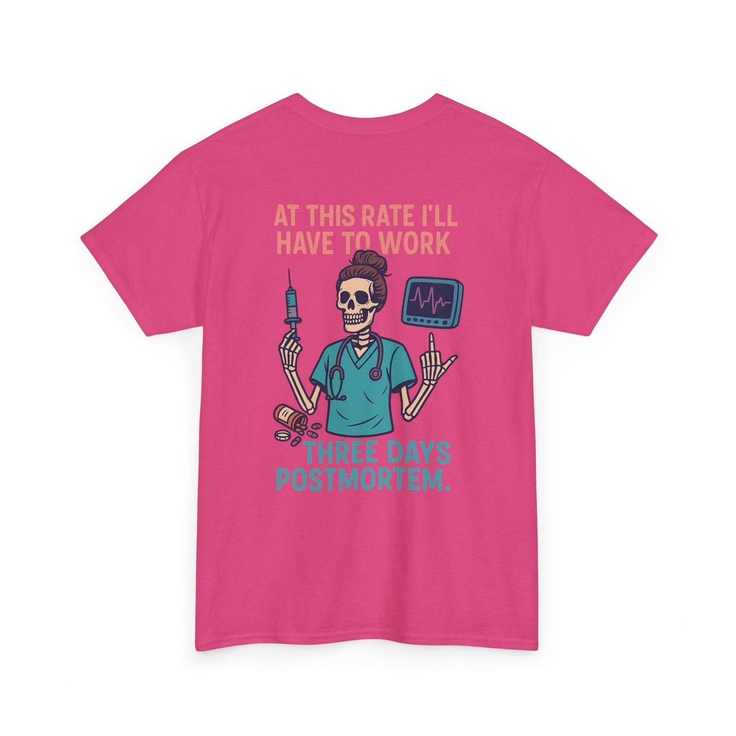Lighthearted Skeleton Graphic Tee, Quirky Humor Shirt, Perfect Gift for Medical Professionals, Funny Halloween Apparel, Casual Everyday Wear