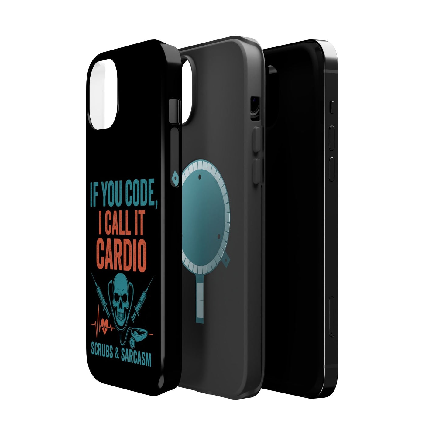 Magnetic Phone Cases for Nurses, Funny Code Humor, Cute Sarcastic Gifts, Tech Accessories, Medical Profession, Unique Design