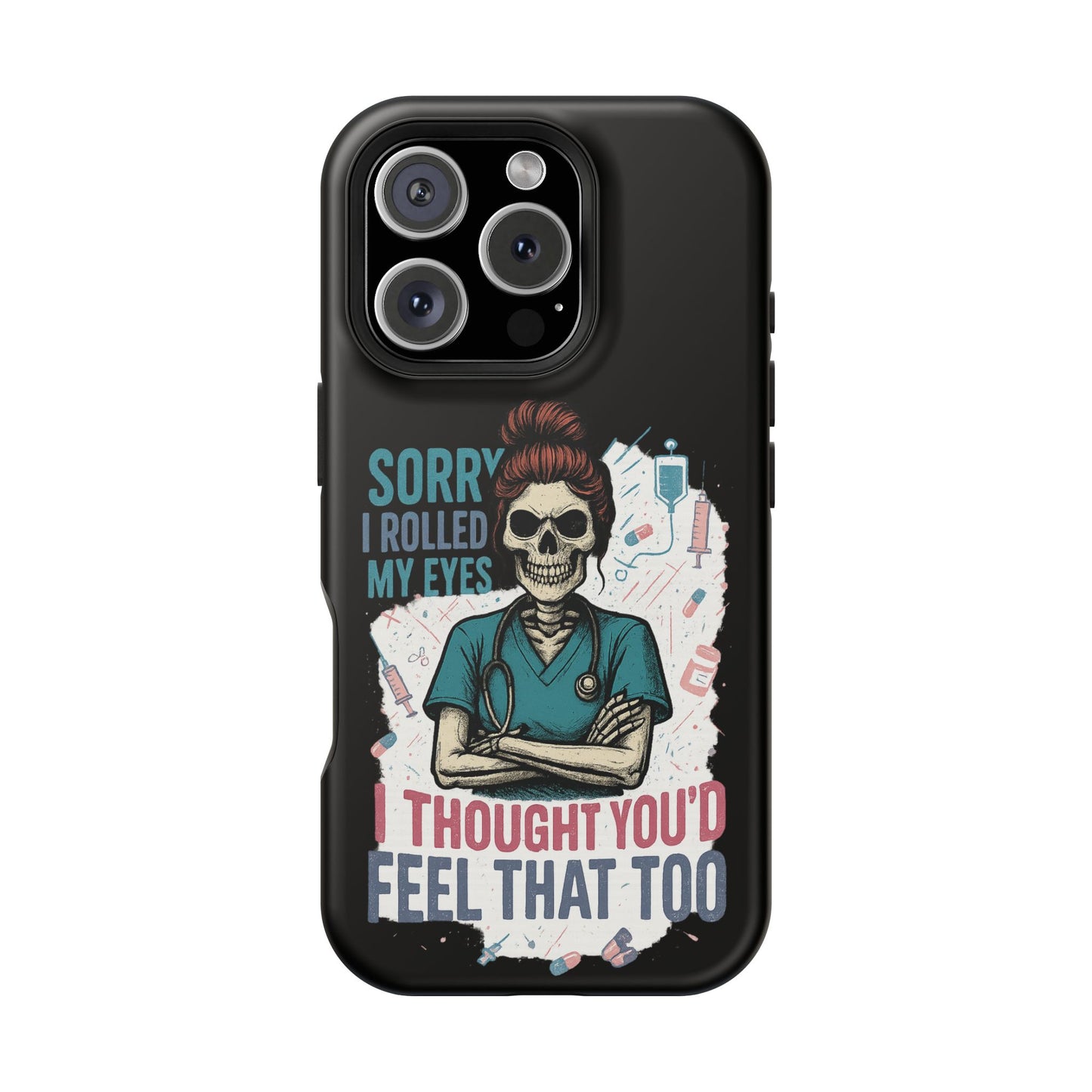 Funny Nurse Phone Case - Magnetic Tough Cases for Healthcare Workers, Gift for Nurses, Medical Humor, Halloween Accessory, Nurse [...]