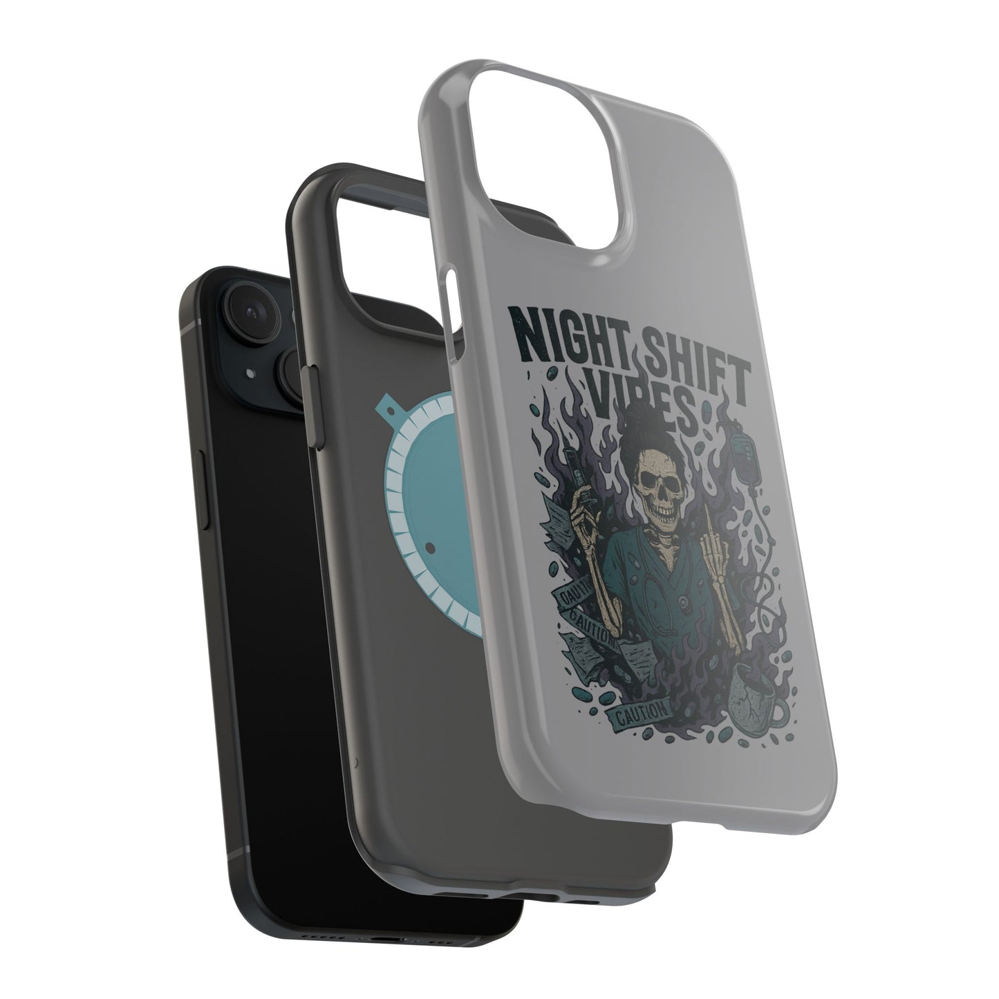 “Night Shift Vibes” – Bright & Chaotic Nurse Phone Case