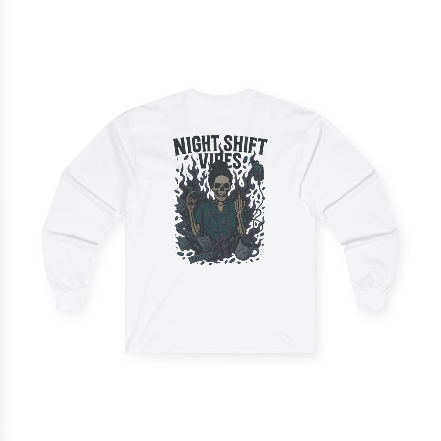 “Night Shift Vibes” – Unisex Nurse Long Sleeve