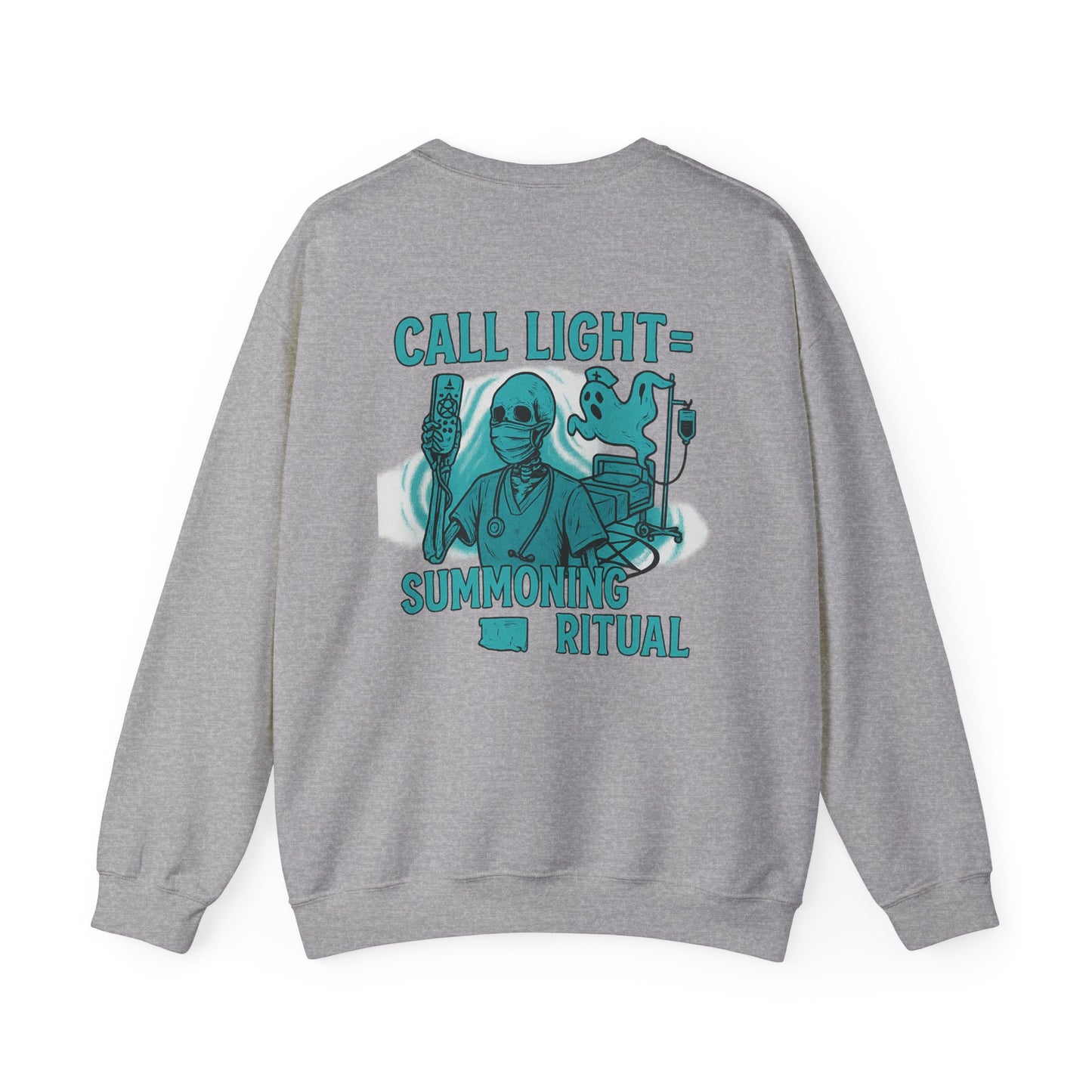 Spooky Summoning Ritual Sweatshirt, Unisex Crewneck, Halloween Apparel, Ghostly Gift, Cozy Casual Wear, Autumn Fashion