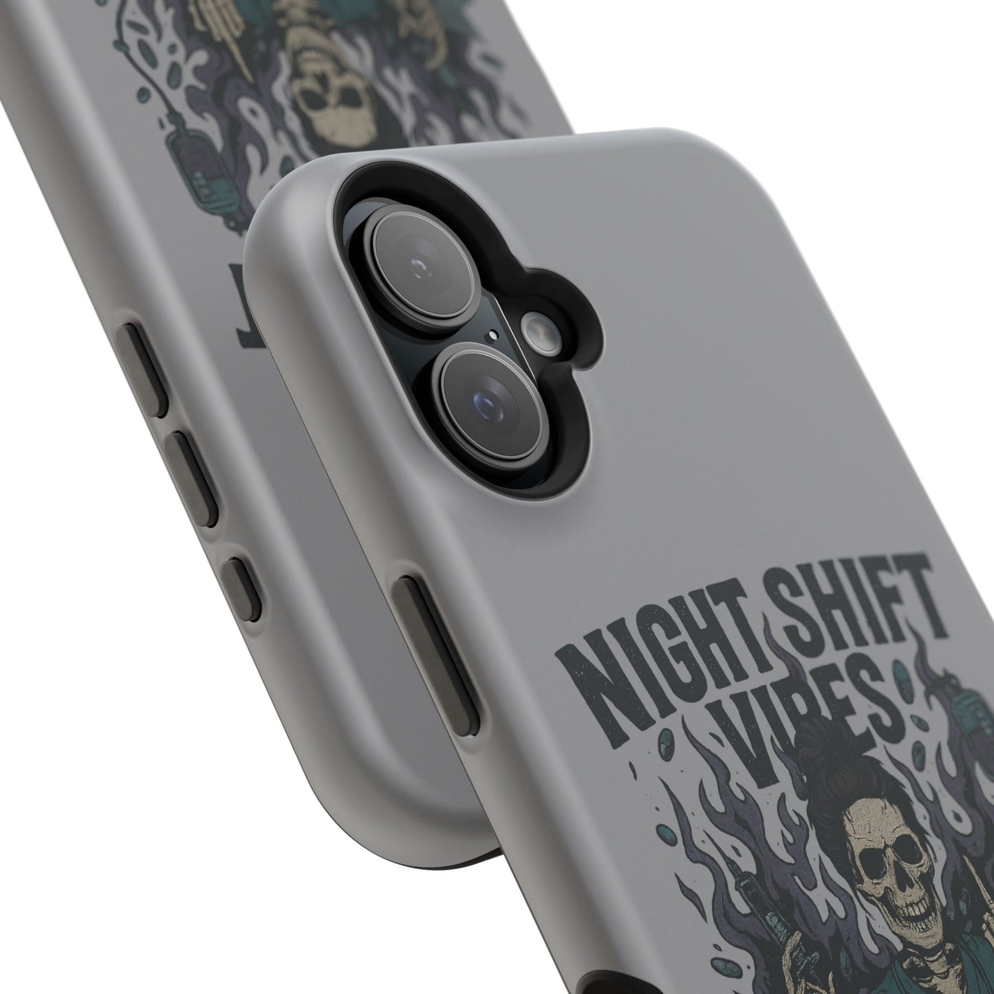 “Night Shift Vibes” – Bright & Chaotic Nurse Phone Case