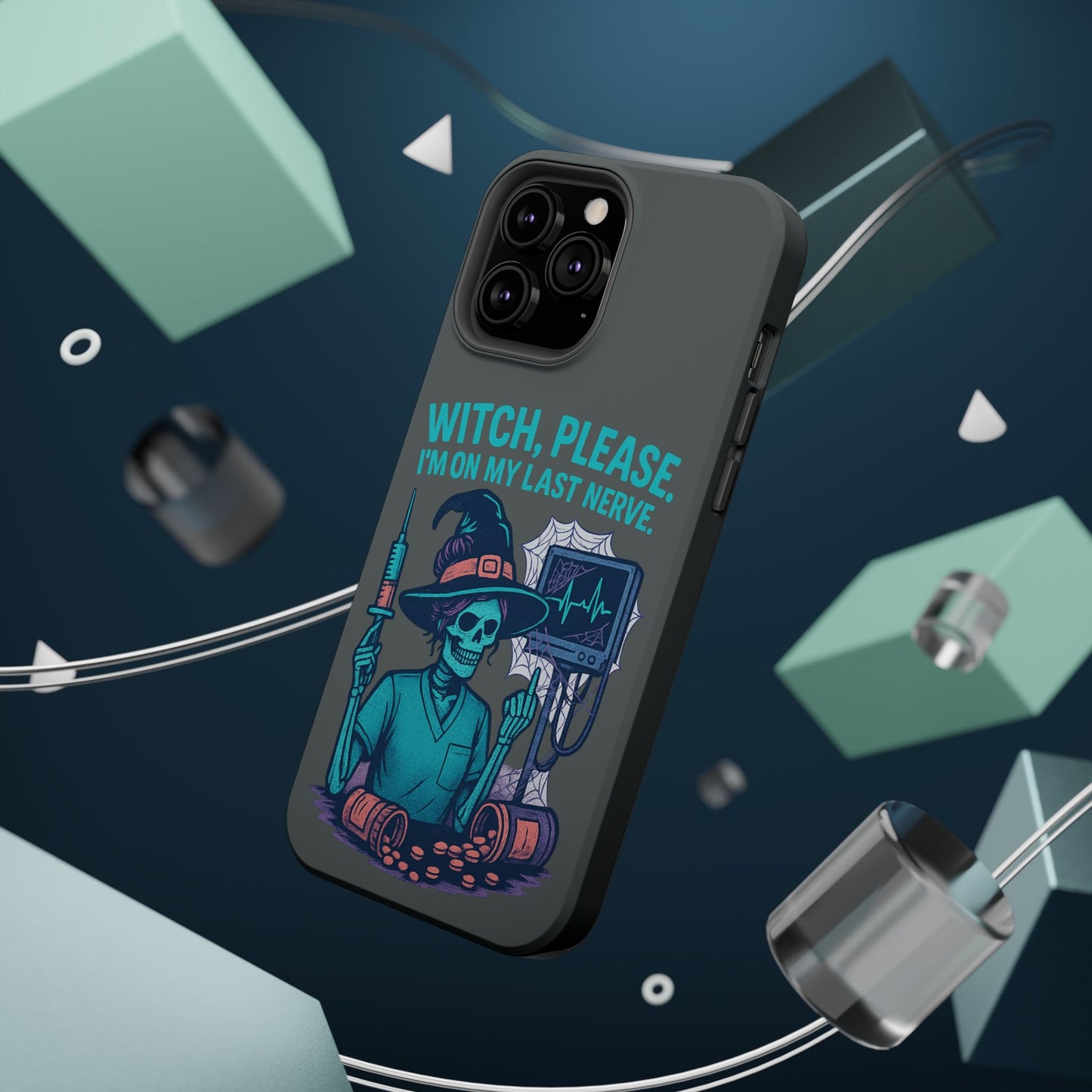 Spooky Phone Case: Witch Please! I'm On My Last Nerve, Halloween Gift, Cute Phone Accessory, Unique Tough Case, Funny Phone Protection